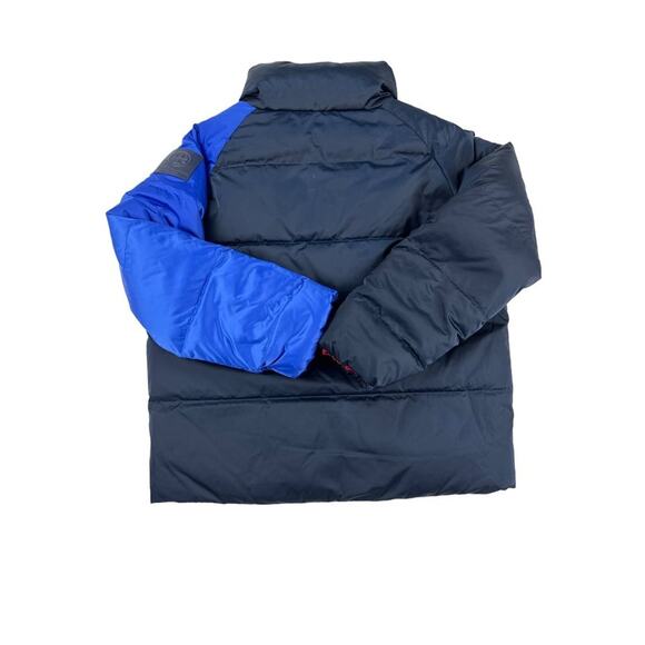 TORY BURCH - Reversible Color-block Quilted Shell Jacket In Blue and Red - Picture 5 of 7